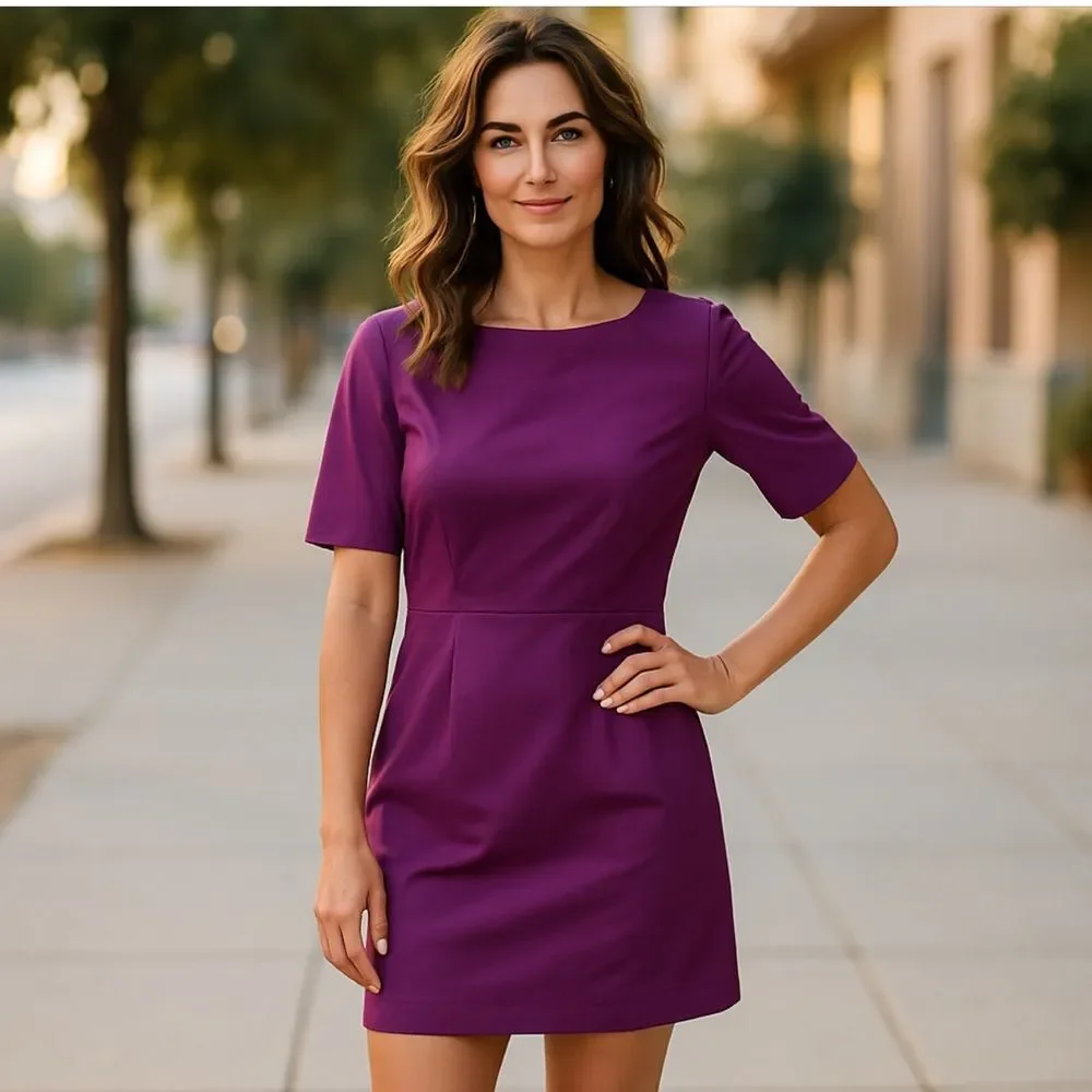 Kate Spade Saturday Shift Midi Dress sz 4 Purple